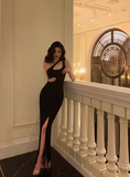 Sexy Sheath Black Satin 21st Birthday Dress Party Gown Birthday Outfits Birthday Dress Ideas For Women HZ1121