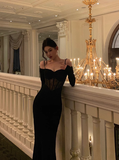 Sexy Sheath Long Sleeves Black 21st Birthday Dress Party Gown Birthday Outfits Birthday Dress Ideas For Women HZ1121