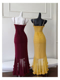 Elegant High Low Spaghetti Straps Sleeveless Long Evening Party Gowns Evening Formal Dresses Prom Dress HZ1121