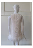 Cute A line Scoop Neck Short White Sequin Formal 8th Grade Homecoming Dresses Summer Middle School Hoco Dress Homecoming Outfits HZ1121