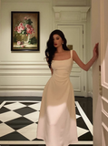 Sexy A line Square Satin 21st Birthday Dress Party Gown Birthday Outfits Birthday Dress Ideas For Women HZ1121