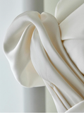 Ethereal Wedding Dress Ball Gown Off The Shoulder Satin Wedding Dresses Bridal Gowns HZ1121