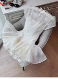 Cute A line Scoop Short Short Sleeves Lace Summer Birthday Dress Hoco Dress Mini Birthday Outfit 21st Birthday Party Dresses HZ1121