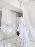 Cute Ball Gown Short Light Sky Blue Homecoming Dress Summer Hoco Dresses Cocktail Dress For Senior Teens HZ1121