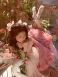 Cute Ball Gown Off The Shoulder Pink Lace Short Homecoming Dress Summer Pink Hoco Dresses Cocktail Dress For Senior Teens HZ1121
