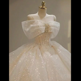 Dreamy Wedding Dress Ball Gown Off The Shoulder Sequin Wedding Dresses Bridal Gowns HZ1121