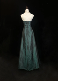 Vintage A line Sweetheart Green Long Prom Dress Party Dress Graduation Dresses Birthday Outfits HZ1121