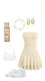 Cute A line Strapless Champagne Summer Birthday Dress Hoco Dress Mini Birthday Outfit 18th Birthday Cocktail Dresses HZ1121