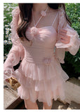 Cute A line Pink Chiffon Summer Short Homecoming Dress Hoco Dress Mini 18th Birthday Outfit Cocktail Dresses HZ1121