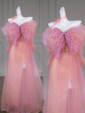 Gorgeous Mermaid Sweetheart Tulle Pink 23rd Birthday Dress Prom Dress Birthday Outfits For Women HZ1121