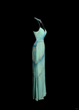 Vintage Mermaid Spaghetti Straps Backless Beads Long Evening Party Gowns Evening Formal Dresses Prom Dress HZ1121