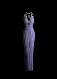 Vintage Mermaid Halter Sequin Lilac Backless Long Prom Dress Party Dress Graduation Dresses HZ1121