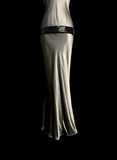 Vintage Sheath Halter Gray Long Prom Dress Party Dress Graduation Dresses HZ1121