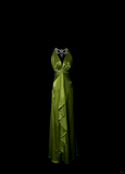 Retro Sheath Halter Green 20th Birthday Dress Long Prom Dress Birthday Outfits For Women HZ1121