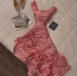 Classy A line Pink Prom Dresses Formal Summer Wedding Guest Dresses Wedding Guest Outfit HZ1121