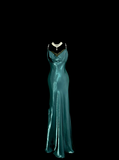 Vintage Sheath Spaghetti Straps Blue Mother Of Bride Dress Party Gown Floor Length For Summer Women HZ1121