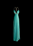 Elegant Glamour Mermaid Spaghetti Straps Blue Satin Long Prom Dresses Party Dress Evening Dress HZ1121