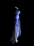 Vintage Mermaid Spaghetti Straps Satin Long Prom Dresses Ruffles Evening Gowns Evening Dress HZ1121