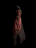 Retro Ball Gown Strapless Burgundy Floral Tulle Long Prom Dresses Evening Gowns Evening Dress HZ1121
