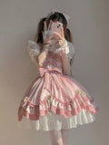 Sweet Ball Gown Lolita Outfits Short Sleeves Pink 18th Birthday Dress Lolita Summer Dress Birthday Outfits HZ1121