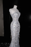 Gorgeous Mermaid Sweetheart Sequin Long Prom Dress Party Dress Graduation Dresses HZ1121