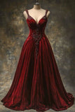 Pretty Ball Gown Burgundy Velvet Long Quinceanera Dress Formal Gown Vestido De 15 Anos Sweet 16 Dress HZ1121