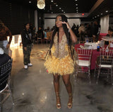 Sexy Sheath Sequin Beads Short Summer Black Girls Gold Birthday Dresses Hoco Dress Mini 18th Birthday Outfit Cocktail Dresses HZ1121