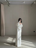 Vintage Wedding Dress Sheath Off The Shoulder Long Sleeves White Summer Beach Long Sleeves Wedding Dresses Bridal Gowns HZ1121