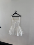 Cute A line Square White Short Lace Homecoming Dress Summer Middle School Formal Hoco Dresses Cocktail Dress Birthday Outfits HZ1121