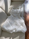 Pretty Sheath Straps White Summer 16th Birthday Dresses For Teens Hoco Dress Mini 18th Birthday Outfit Cocktail Dresses For Women HZ1121