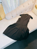 Pretty A line Scoop Neck Little Black Dress Summer 16th Birthday Dresses For Teens Hoco Dress Mini 18th Birthday Outfit Cocktail Dresses For Women HZ1121