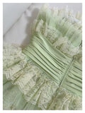 Trendy Ball Gown Spaghetti Straps Mint Green Sleeveless Formal Short 8th Grade Homecoming Dress Summer Middle School Hoco Dresses Cocktail Dress Birthday Outfits HZ1121
