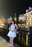 Cute A line Square Neck Red Lace Short Homecoming Dress Summer Middle School Formal 8th Grade Hoco Dresses Summer Holiday Dress Birthday Outfits HZ1121